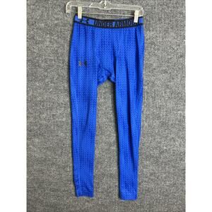 Under Armour Mens Compression Leggings Size Small Blue Black Printed Heat Gear